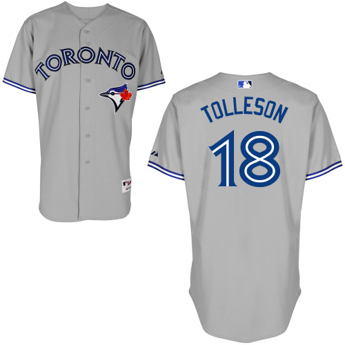 Steve Tolleson #18 Youth Baseball Jersey-Toronto Blue Jays Authentic Road Gray Cool Base MLB Jersey